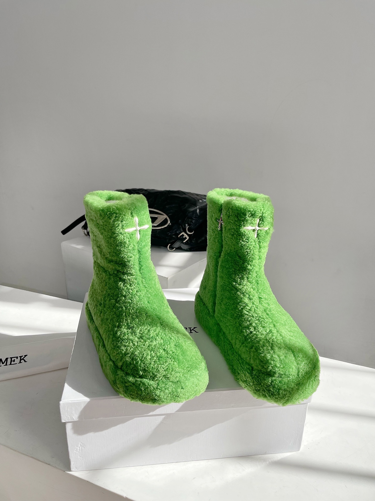 SMFKシューズ 厚底ｎ級品 日常 レディース 人気 ショットブーツ おしゃれ グリーン_4