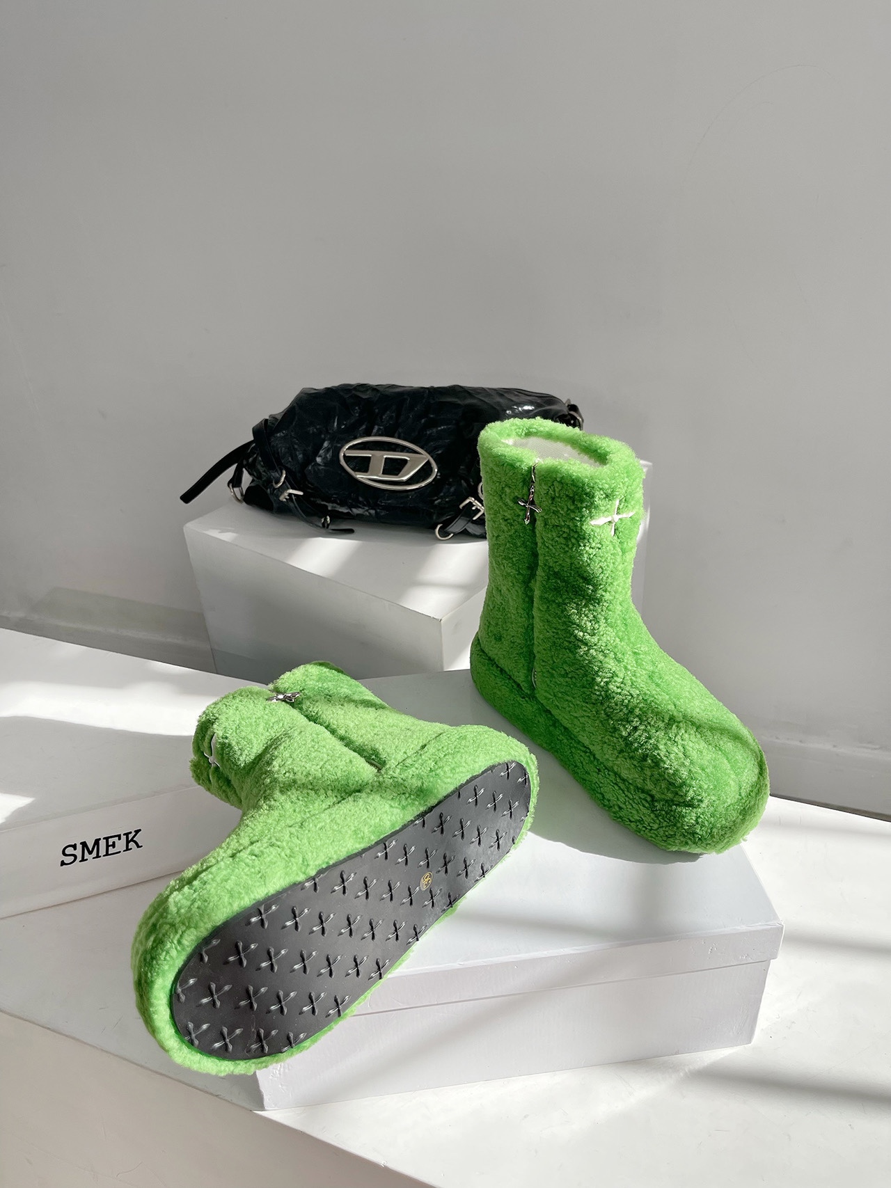 SMFKシューズ 厚底ｎ級品 日常 レディース 人気 ショットブーツ おしゃれ グリーン_5