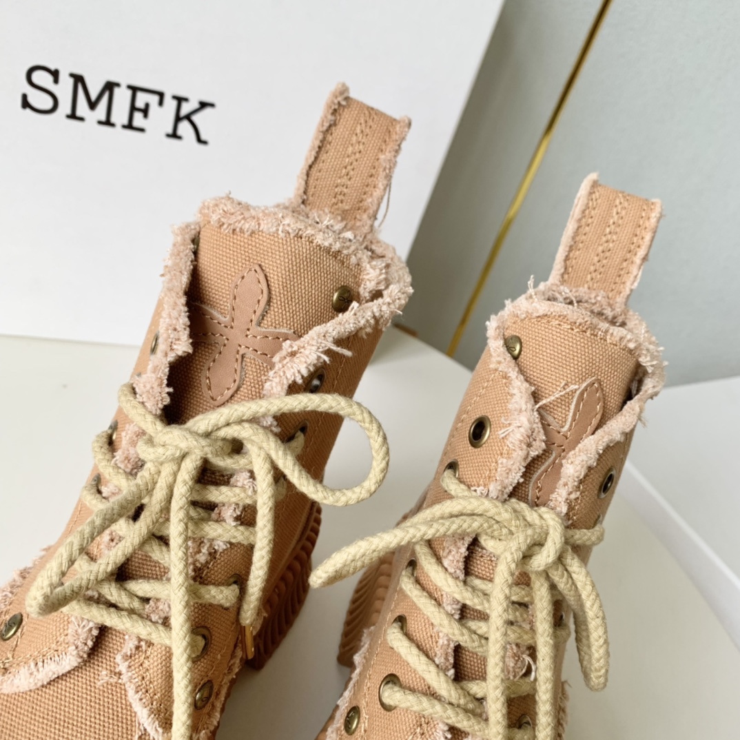 大販売！激安SMFKシューズ インナースーパーコピー ショットブーツ 日常シューズ レディース 厚底靴 ブラウン_8