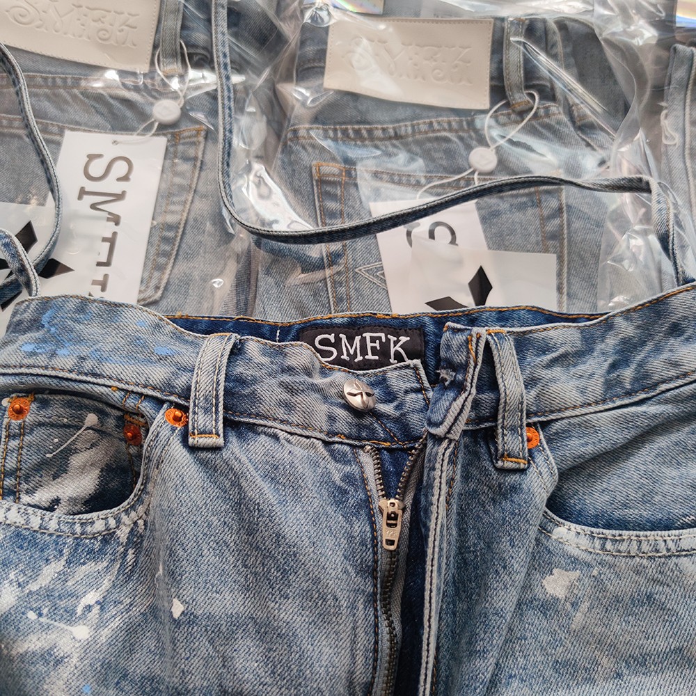 超激得新品 SMFKジーンズチクマ偽物 デニム 快適 筒形ズボン シンプル 柔らかい 人気 ブルー_4