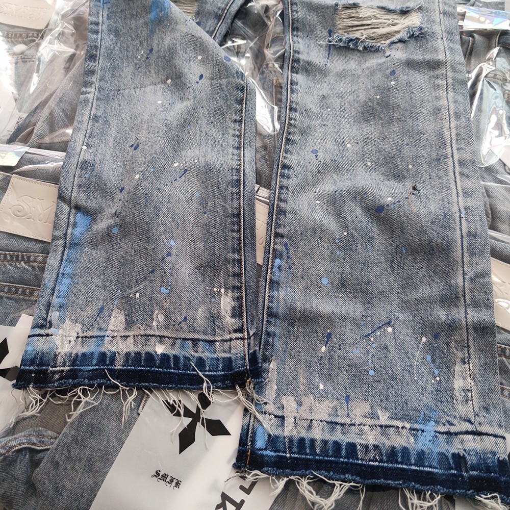 超激得新品 SMFKジーンズチクマ偽物 デニム 快適 筒形ズボン シンプル 柔らかい 人気 ブルー_8