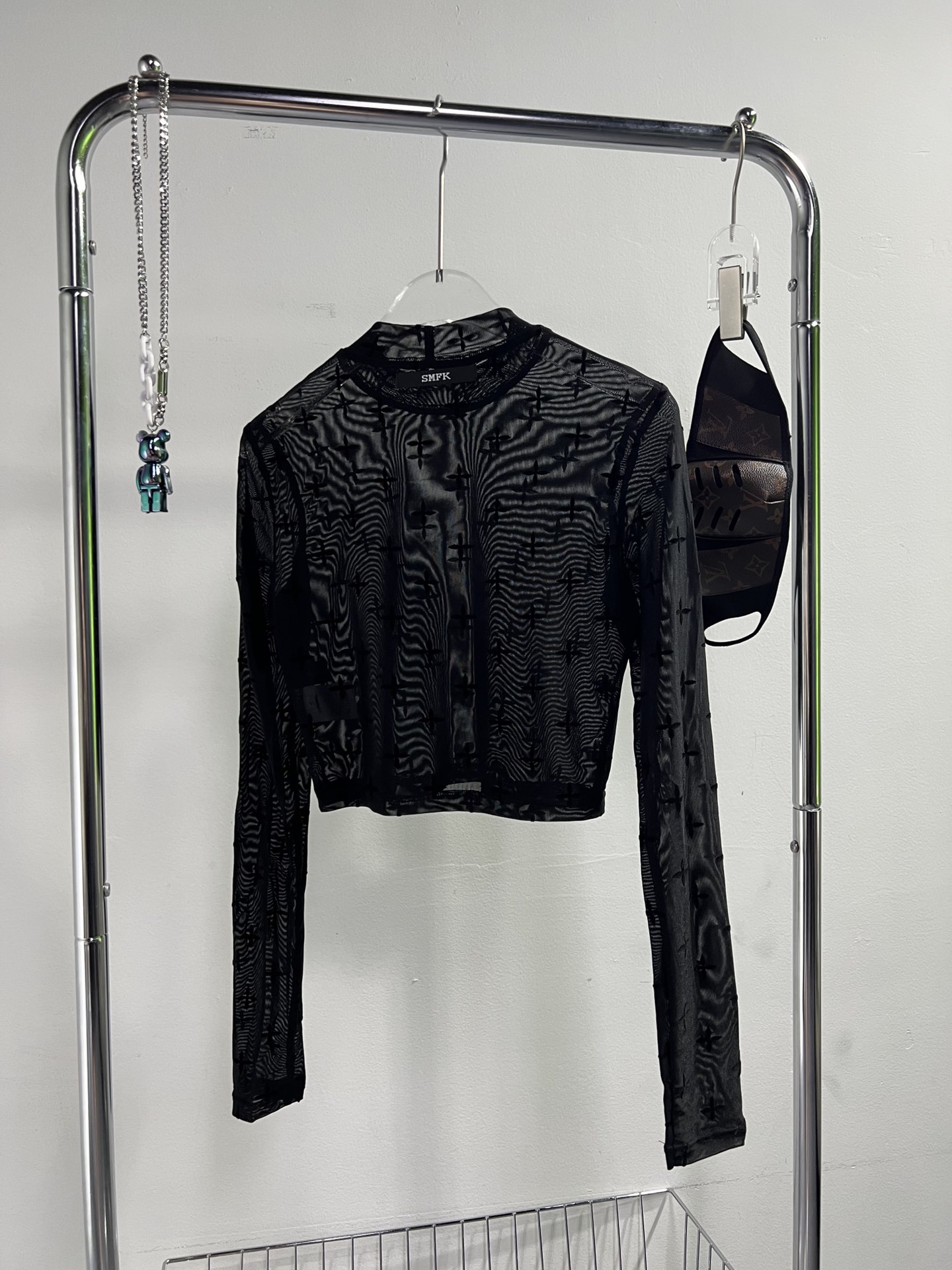 SMFKtシャツamiスーパーコピー 長袖トップス 透視 激安品 ジレー レディース ブラック_2
