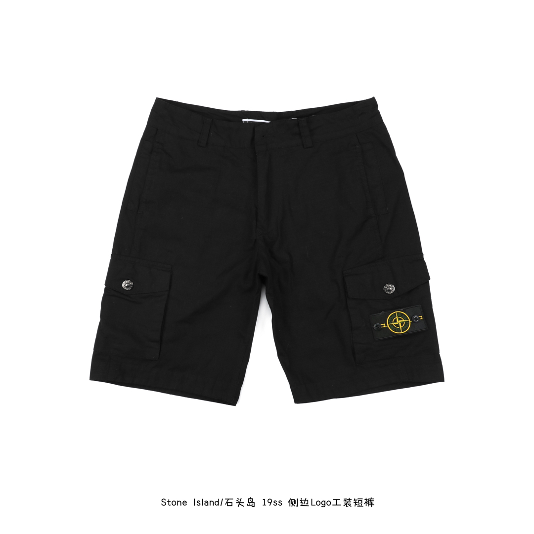 ストーンアイランド オーバーサイズ激安通販 人気 カジュアル 軽量ズボン ショットパンツ シンプル ブラック_1