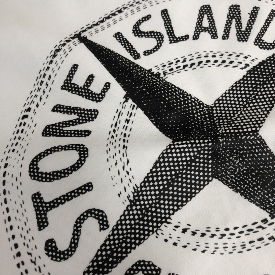 お買い得豊富なストーン アイランド ロン t メンズ激安通販 トップス 純綿Tシャツ 半袖 シンプル カップル 2色可選 ホワイト_6