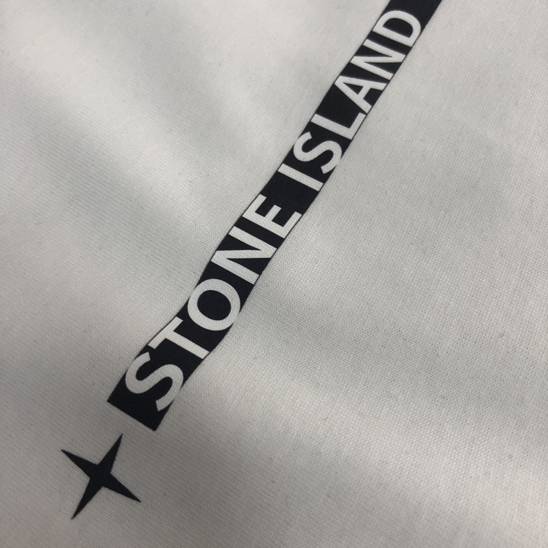 ストーン アイランド ロング t シャツコピー トップス 純綿Tシャツ 短袖 シンプル 日常 人気品 3色可選 ホワイト_6