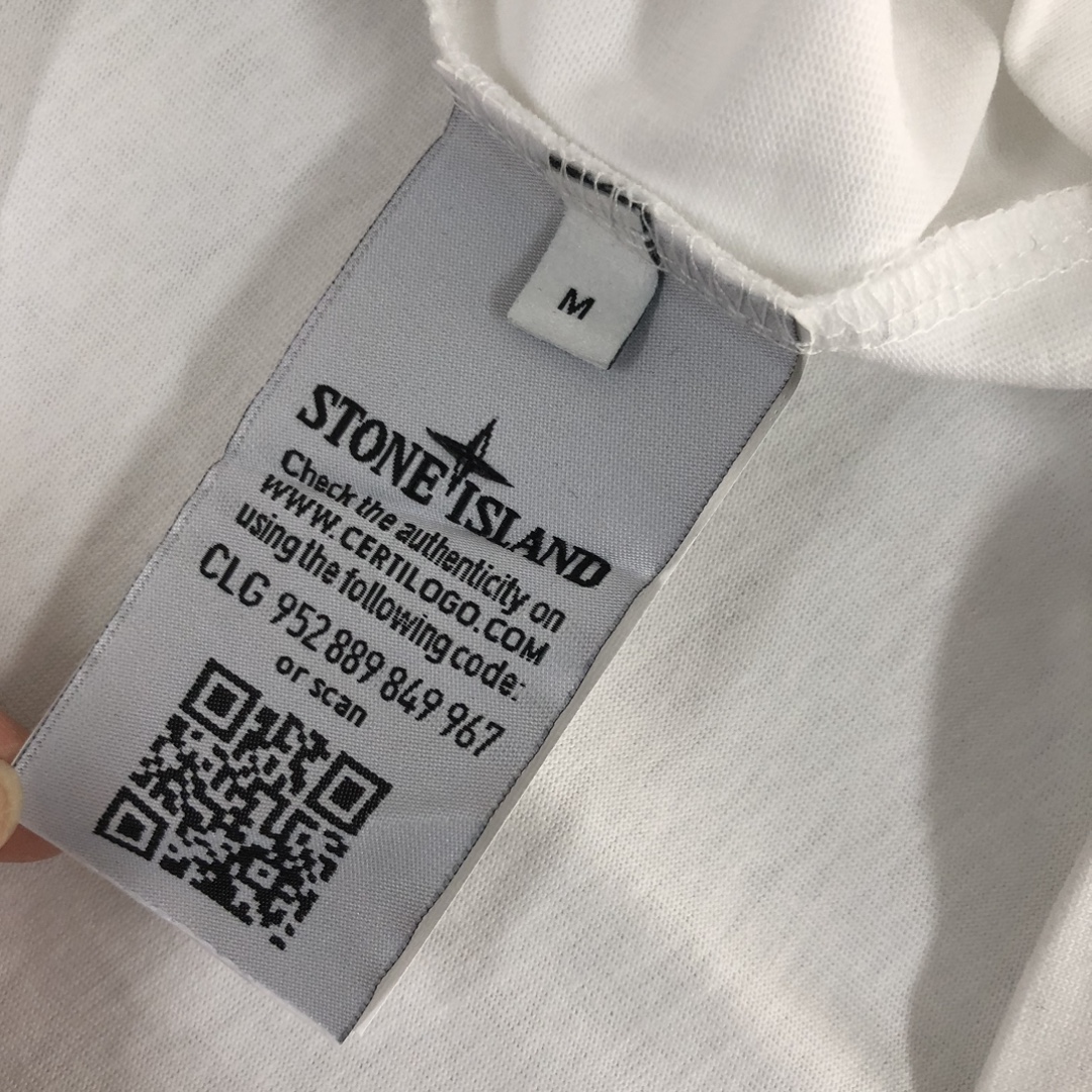 ストーン アイランド ロング t シャツコピー トップス 純綿Tシャツ 短袖 シンプル 日常 人気品 3色可選 ホワイト_8