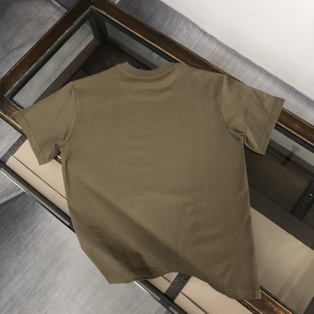 メンズ ストーン アイランド t シャツ偽物 トップス 純綿Tシャツ 短袖 シンプル 日常 人気品 3色可選 ブラウン_9
