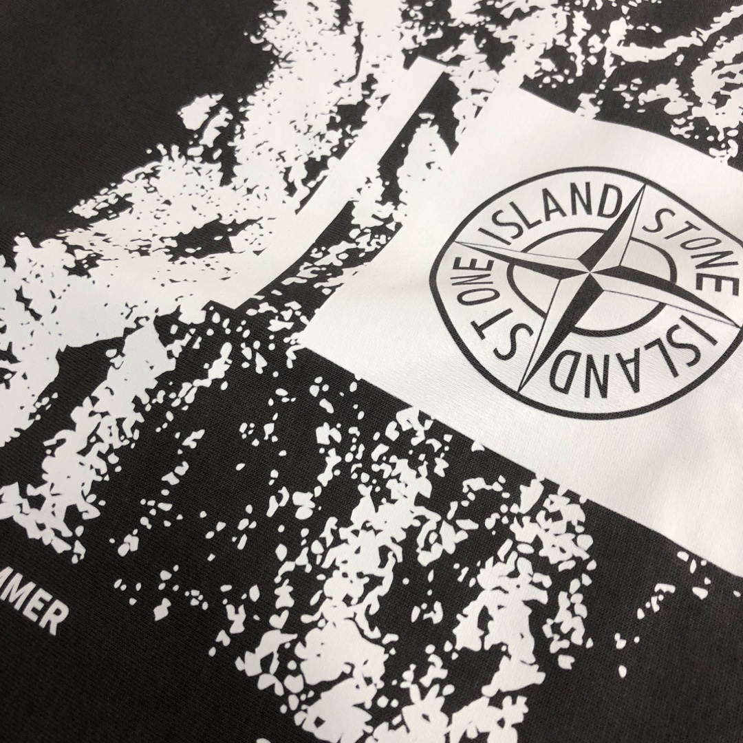 触り心地のいいストーン アイランド t シャツ偽物 日常トップス 純綿Tシャツ柔らかい 人気品 4色可選 グレイ_7