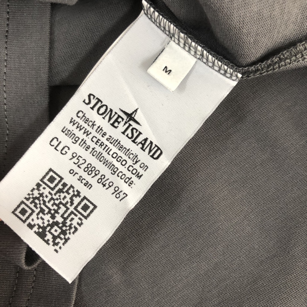 触り心地のいいストーン アイランド t シャツ偽物 日常トップス 純綿Tシャツ柔らかい 人気品 4色可選 グレイ_8