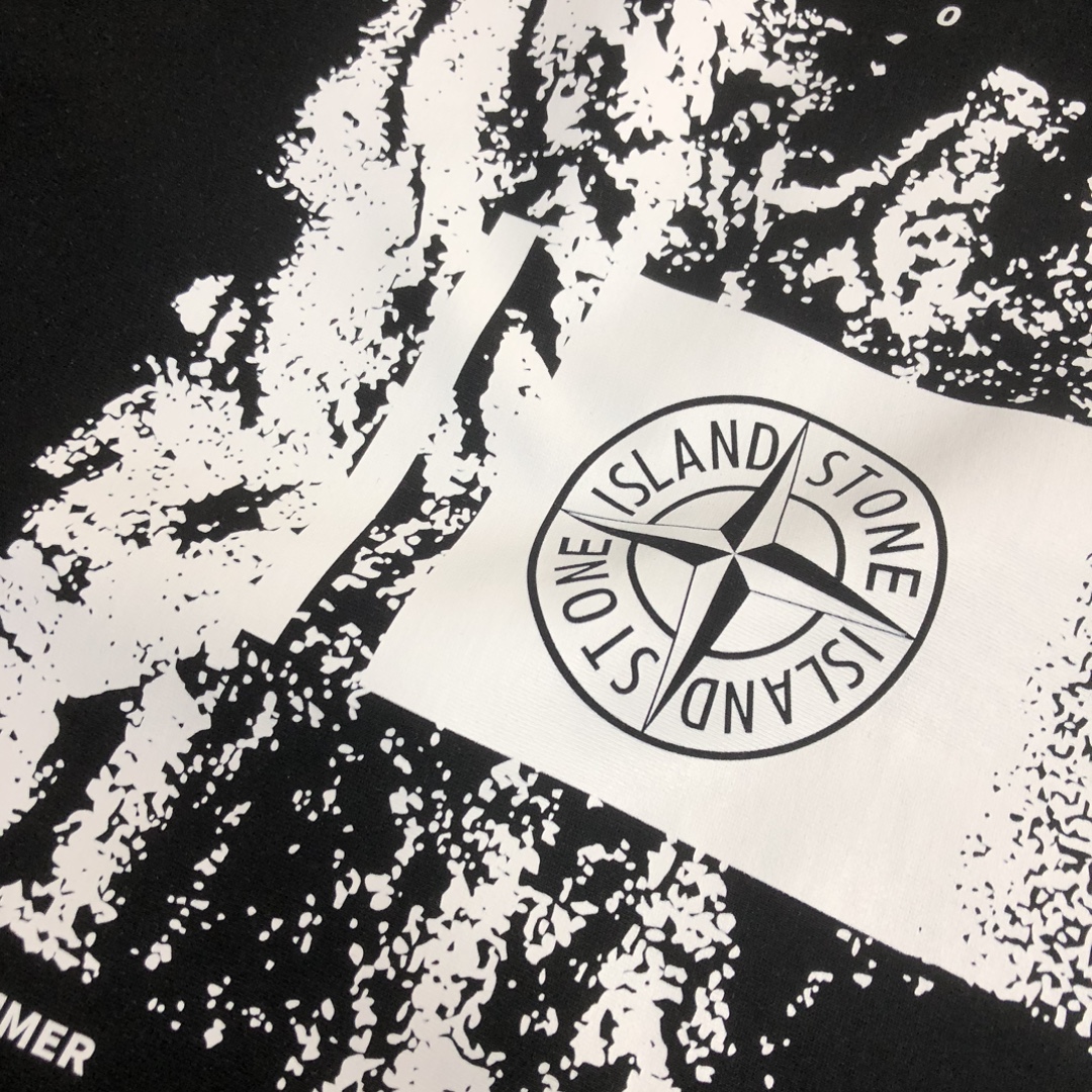 触り心地のいいストーン アイランド ポロ シャツｎ級品 日常トップス 純綿Tシャツ柔らかい 人気品 4色可選 ブラック_6