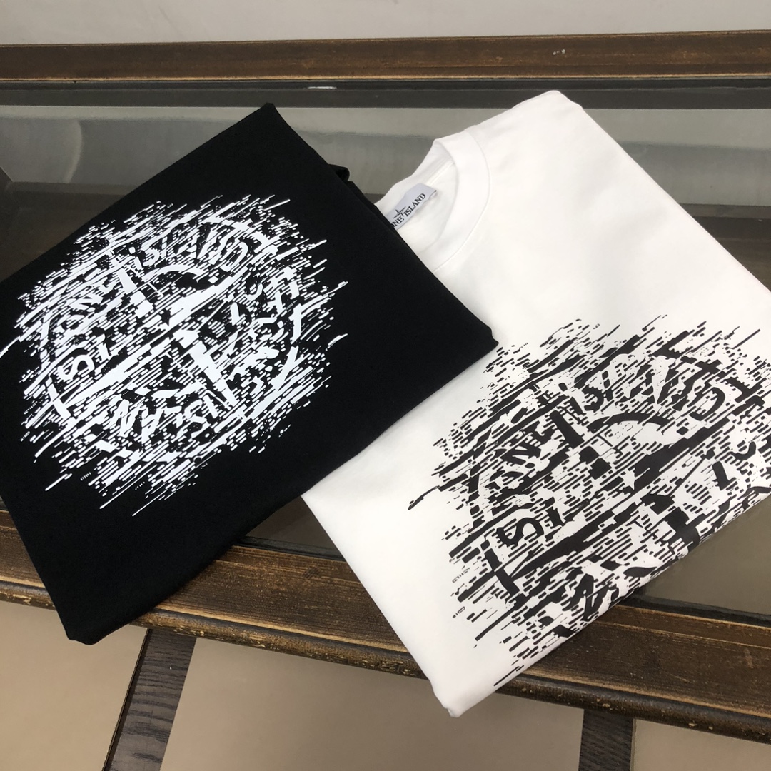爆買い大得価stone island コーデュロイ シャツ激安通販 日常トップス 純綿Tシャツ 柔らかい シンプル 2色可選 ブラック_2