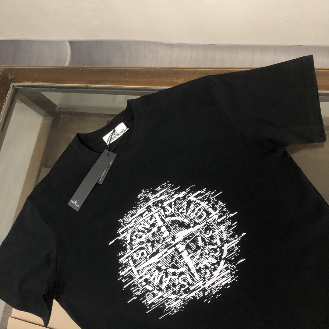 爆買い大得価stone island コーデュロイ シャツ激安通販 日常トップス 純綿Tシャツ 柔らかい シンプル 2色可選 ブラック_3