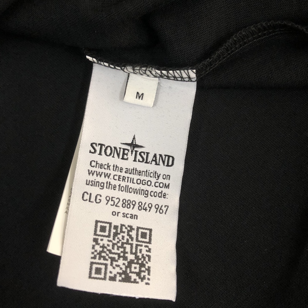 純綿Tシャツ ストーン アイランド スウェット シャツスーパーコピー 日常トップス HOT品質保証  柔らかい 2色可選 ブラック_8