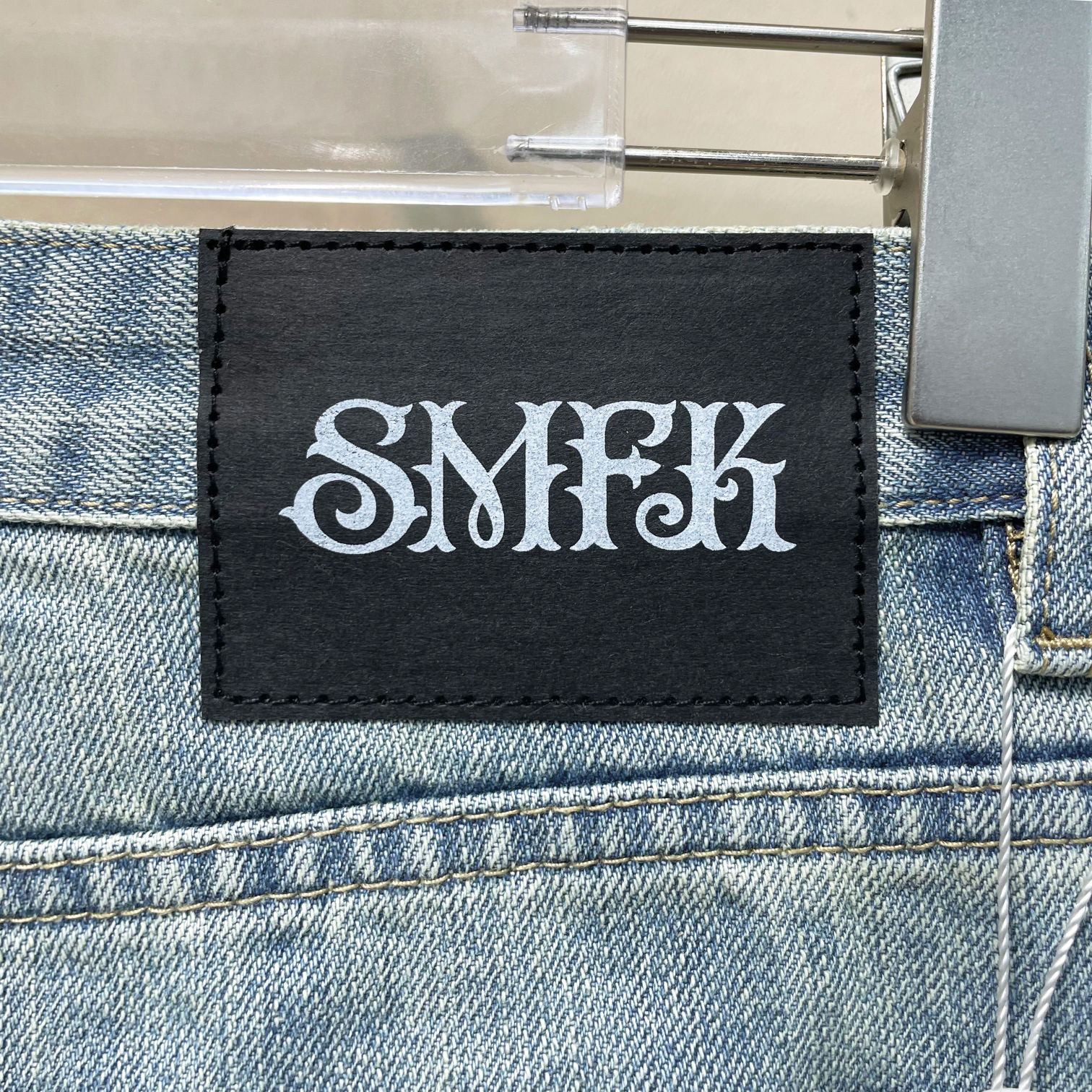SMFKズボンチェックコピー 短パン ショットパンツ 半身ズボン デニム ファッション 美脚 レディース ブルー_3