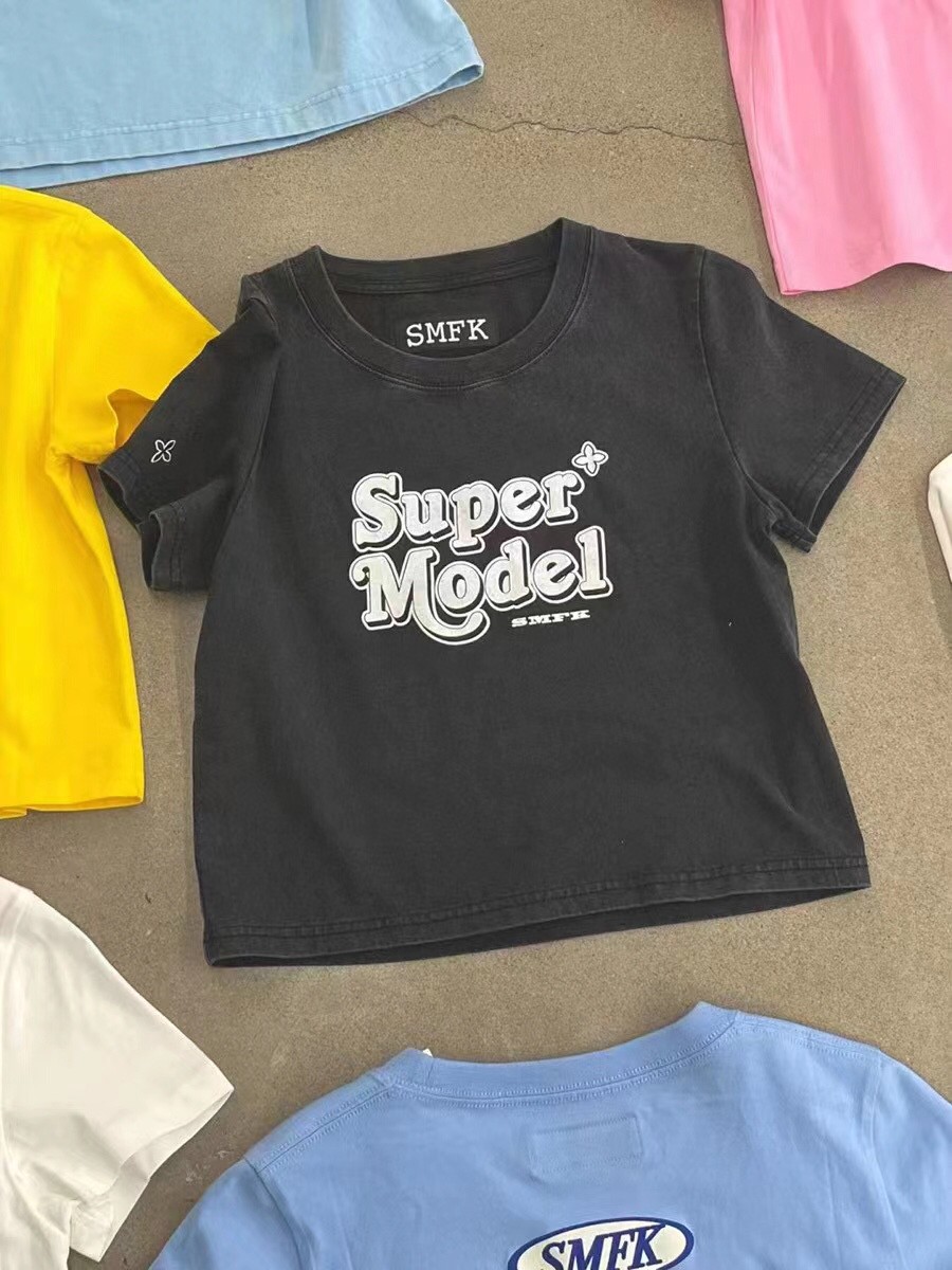 春夏人気定番安いSMFKsm2tシャツ激安通販 夏服 短袖 ショットトップス レディース 純綿 セクシー ブラック_4