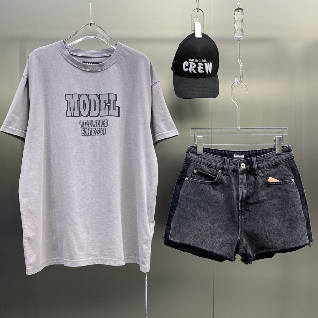 SMFKシャツ インしてる風 ボタンｎ級品 短袖トップス シンプル Tシャツ ファッション パープル_1