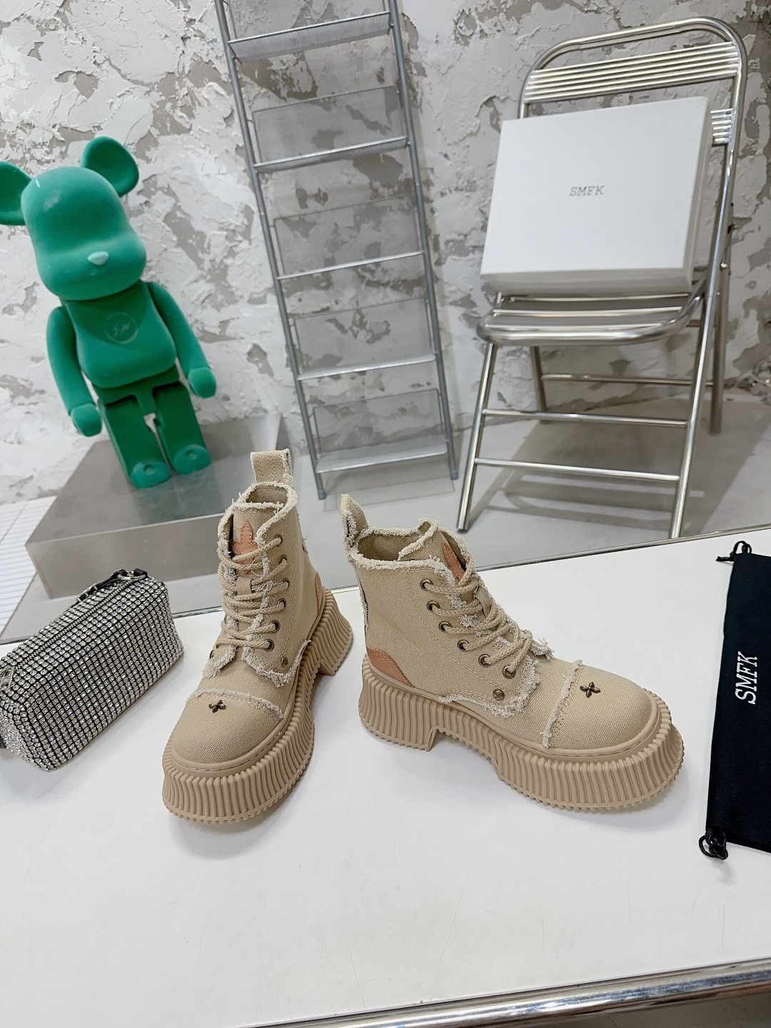 【激安】高級品通販 SMFKシューズ 意味激安通販 ショット革靴 人気品 カジュアル ブーツ シューズ 厚底 ブラウン_2
