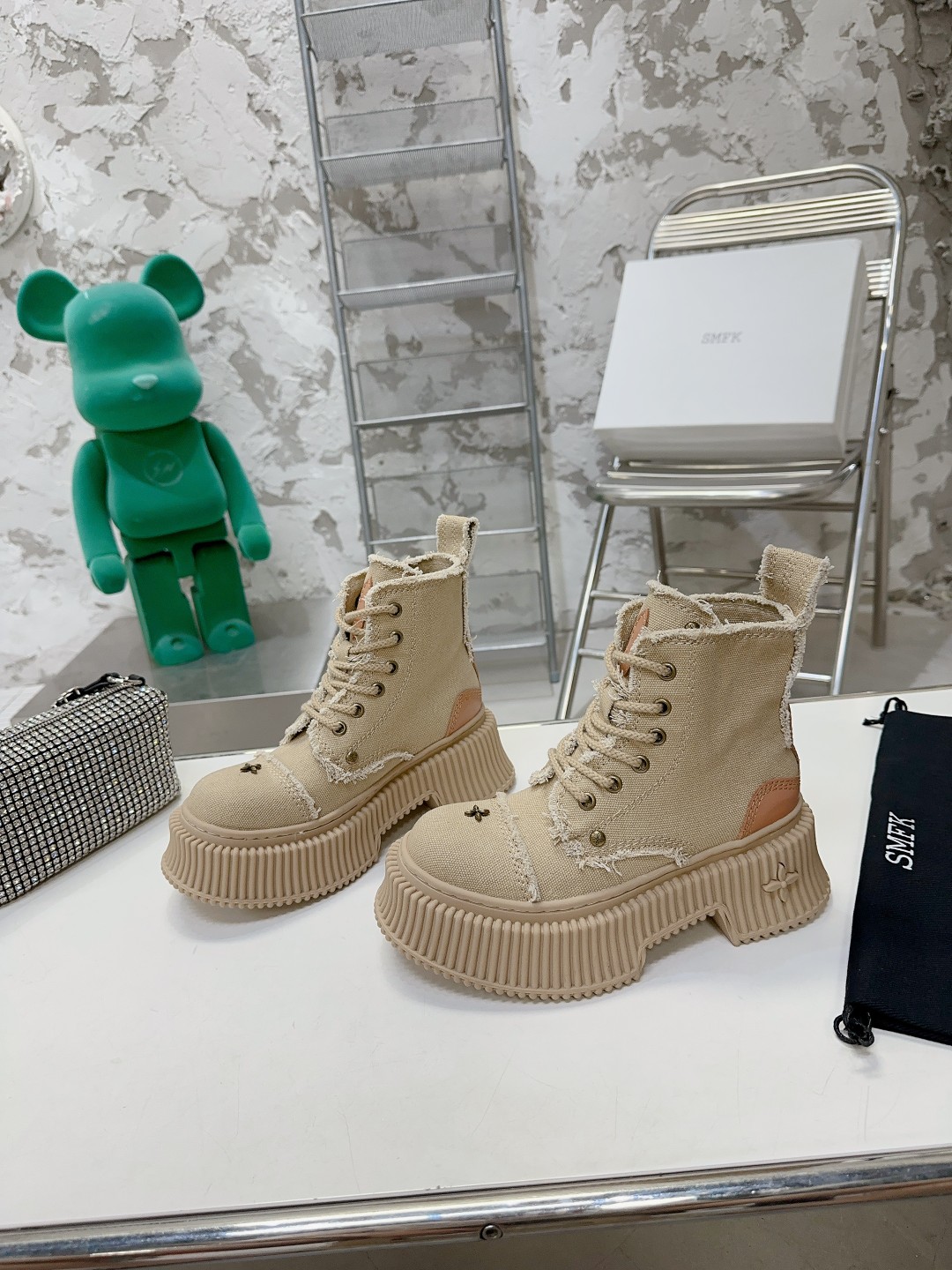 【激安】高級品通販 SMFKシューズ 意味激安通販 ショット革靴 人気品 カジュアル ブーツ シューズ 厚底 ブラウン_3