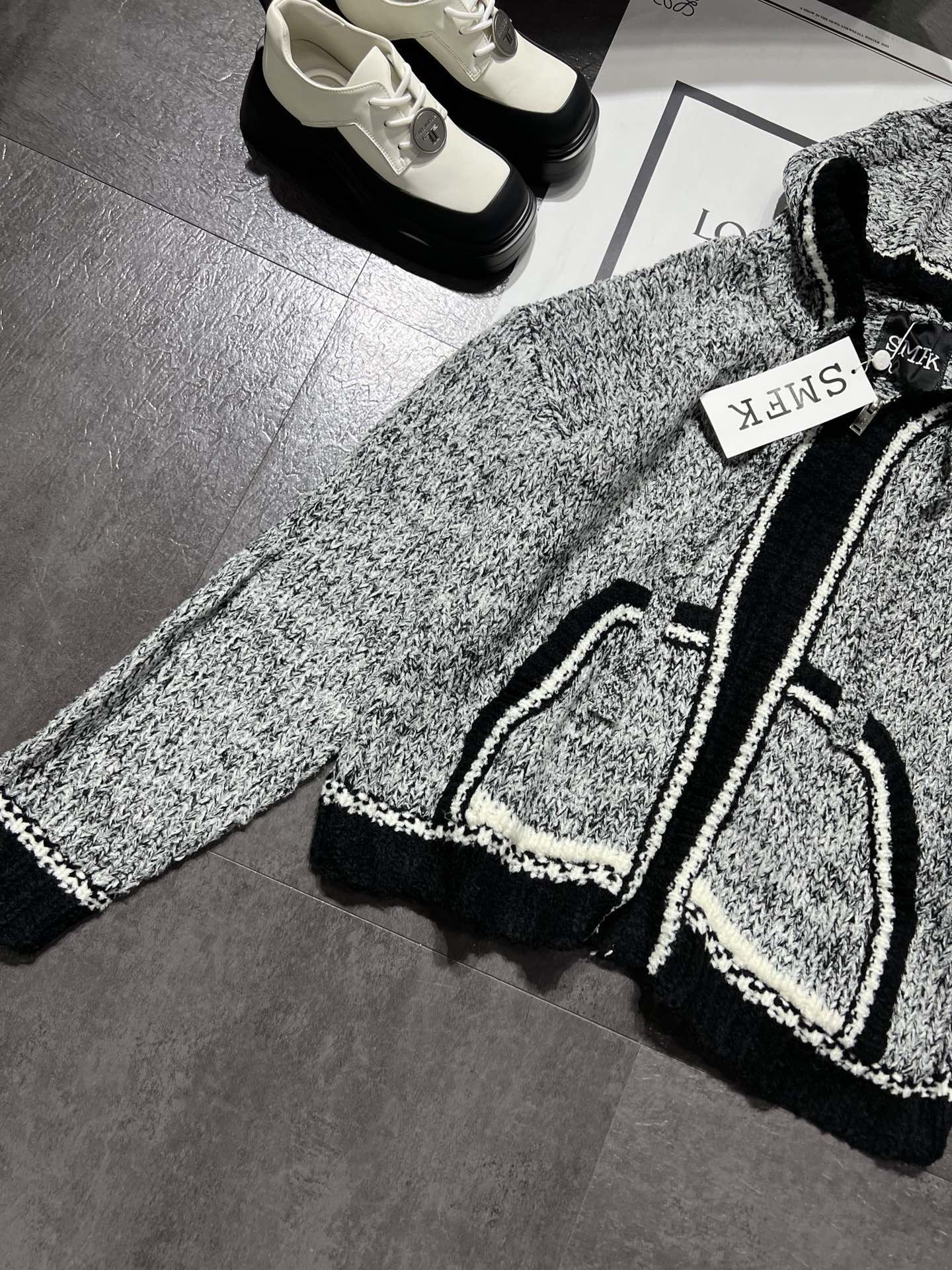 SMFKクシタニ ジャケットｎ級品 トップス 暖かい アウター 冬服 セーター ニット フード付き ブラック_3