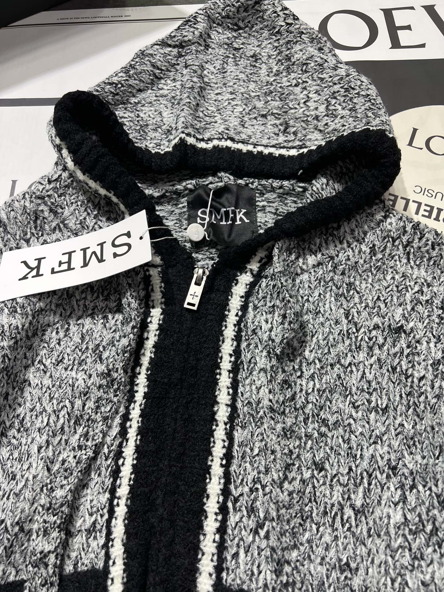 SMFKクシタニ ジャケットｎ級品 トップス 暖かい アウター 冬服 セーター ニット フード付き ブラック_4