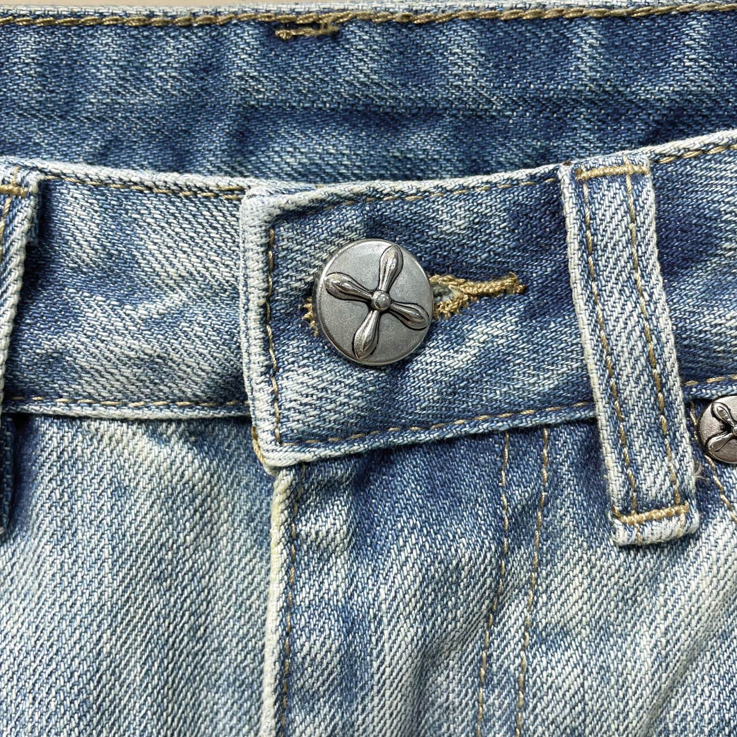 NEW夏のSMFKズボンチャック激安通販 ショットパンツ 短パン レディース デニム 刺繍 ブルー_3