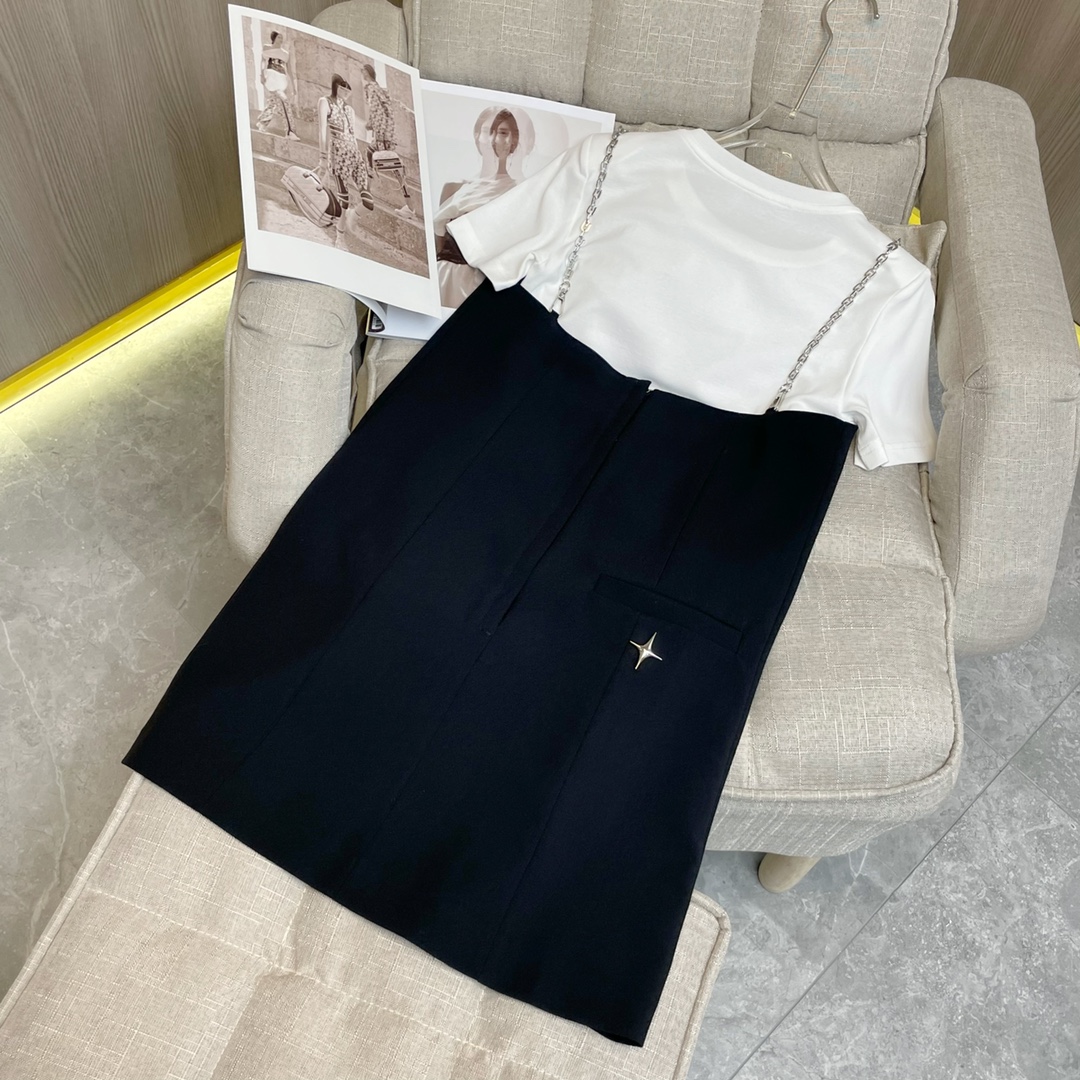 SMFKスカートヒダ偽物 柔らかい シンプル 夏服 ファッション 2点セット レディース ブラック_7