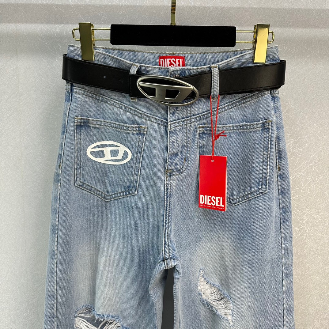 SMFKジーンズさめスーパーコピー シンプル パンツ 夏 デニムズボン ゆったり 筒形ズボン 人気 ブルー_4