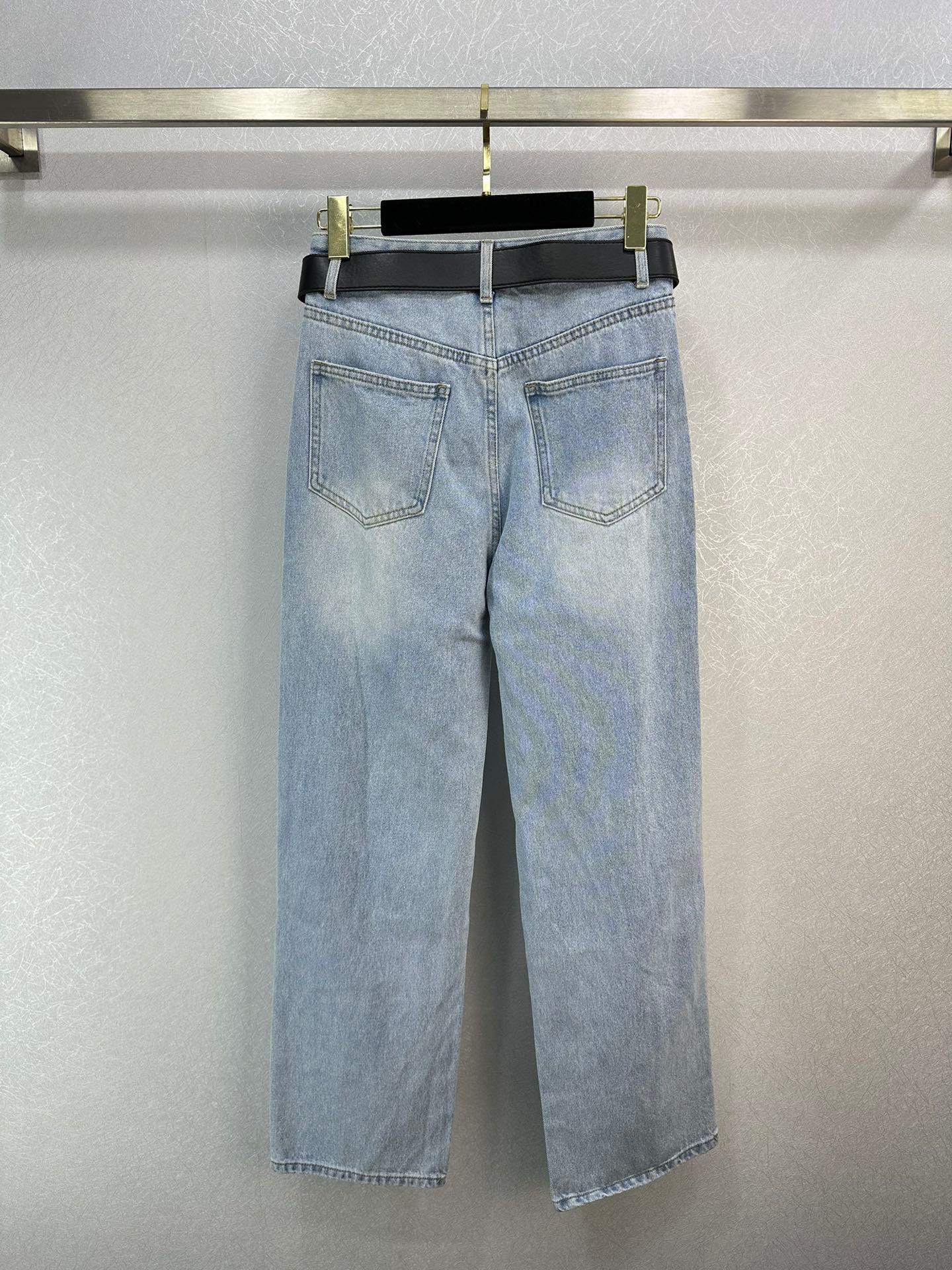 SMFKジーンズさめスーパーコピー シンプル パンツ 夏 デニムズボン ゆったり 筒形ズボン 人気 ブルー_8