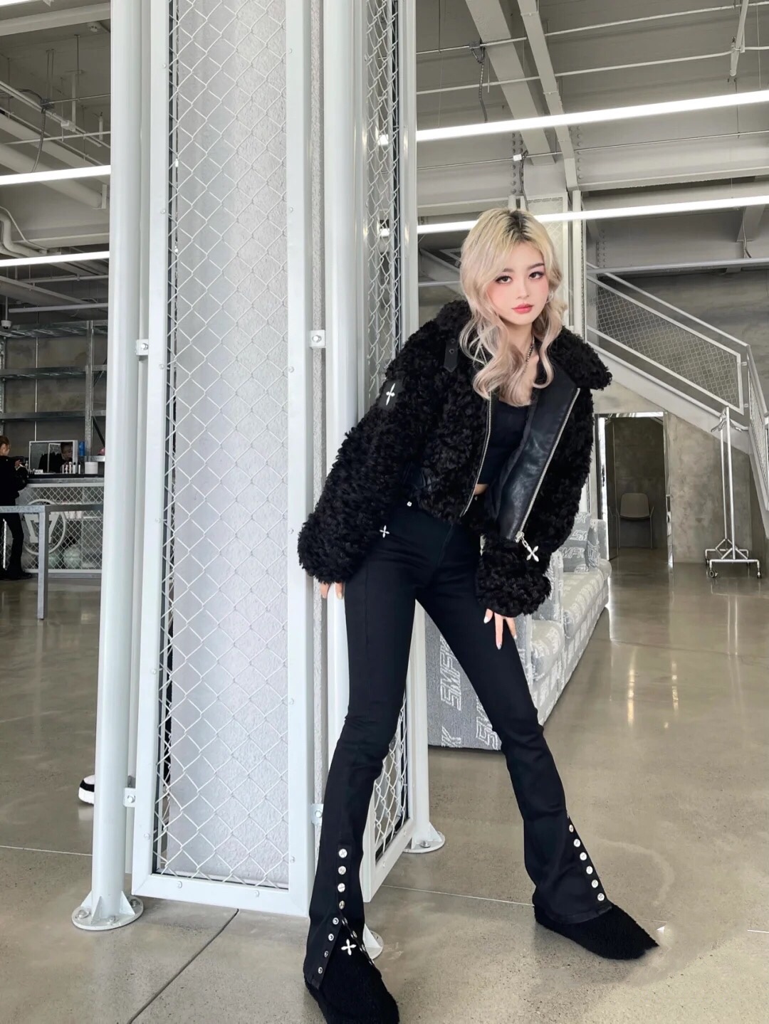SMFKヤンキーズボンｎ級品 シンプル パンツ 夏 デニムズボン 品質保証 美脚 人気 ブラック_1
