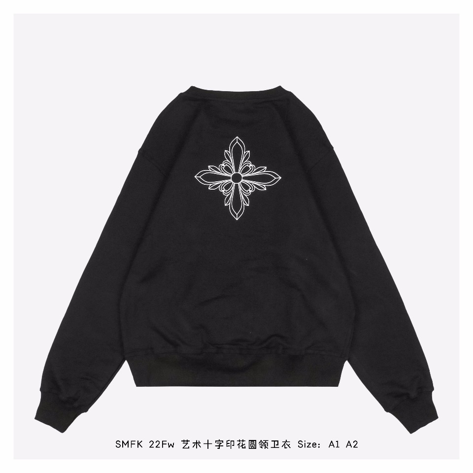 SMFKパーカー imプレミアムコピー シンプル トップス 純綿 柔らかい フードなし 人気 ブラック_9