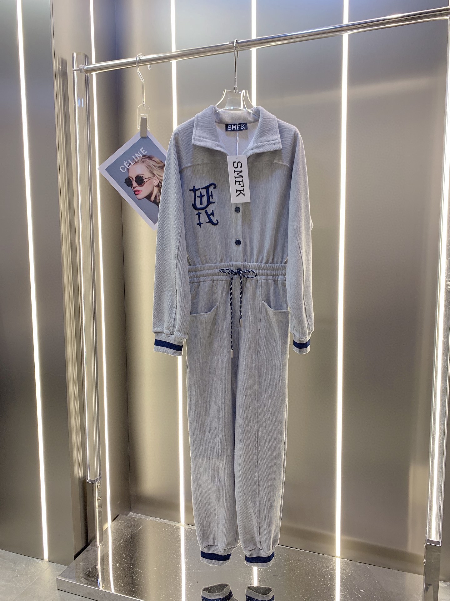 人気定番 SMFKズボンチャック激安通販 カジュアルズボン パンツ ゆったり シンプル グレイ_1