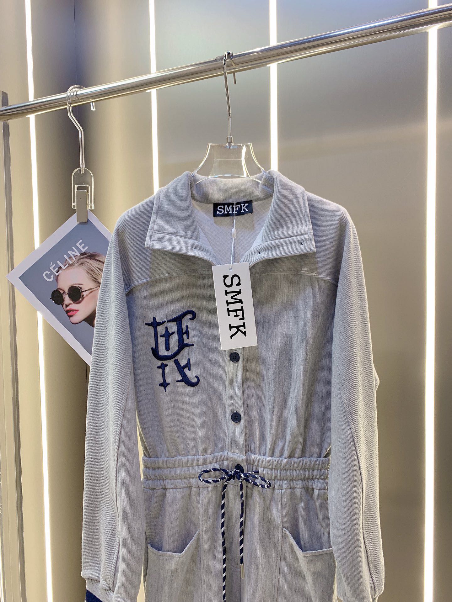 人気定番 SMFKズボンチャック激安通販 カジュアルズボン パンツ ゆったり シンプル グレイ_3