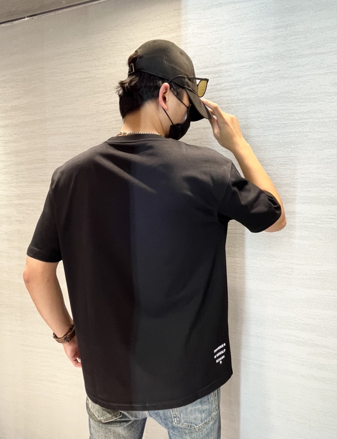 触り心地のいい デサント オシャレコピー シンプル  純綿 トップス 人気 ゆったり ファッション 4色可選 ブラック_2