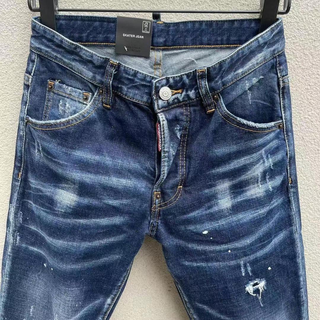 dsquared 新作ｎ級品 綿素材 デニム ジンーズ ズボン カジュアル 柔らかい ブルー_3