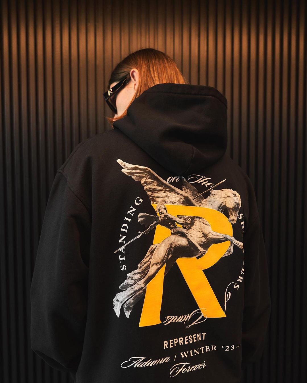 REPRESENT パーカープレゼントコピー 純綿 トップス フード付き 騎士 メンズ ブラック_6
