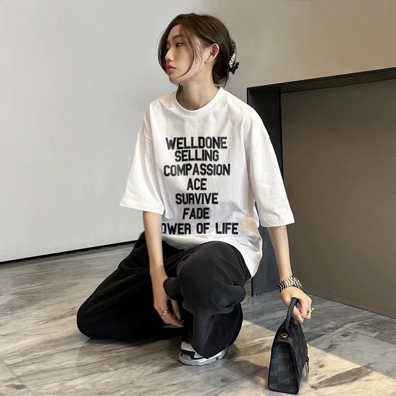 we11done HOT品質保証 ウェルカムヘル tシャツ激安通販 純綿 人気新品 トップス 半袖 シンプル 2色可選_2