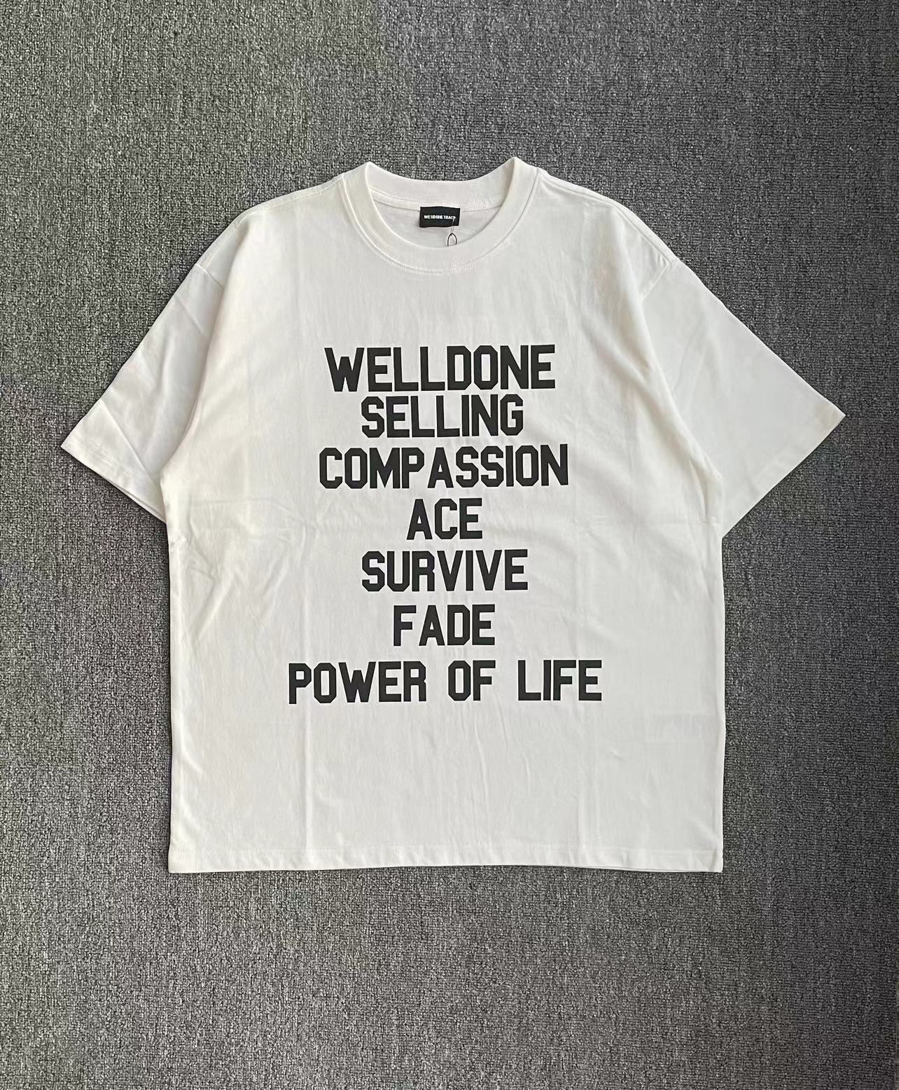 we11done HOT品質保証 ウェルカムヘル tシャツ激安通販 純綿 人気新品 トップス 半袖 シンプル 2色可選_3
