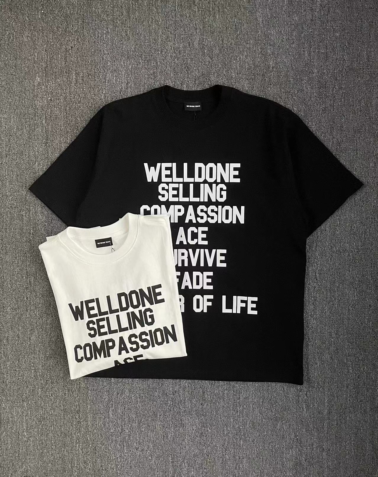 we11done HOT品質保証 ウェルカムヘル tシャツ激安通販 純綿 人気新品 トップス 半袖 シンプル 2色可選_7