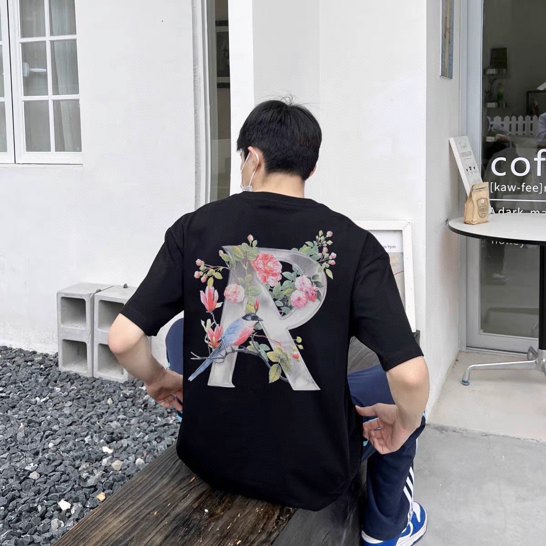 tシャツ リプリント偽物 純綿 トップス 短袖 シンプル 夏新作 抜群な存在感 ブラック_12
