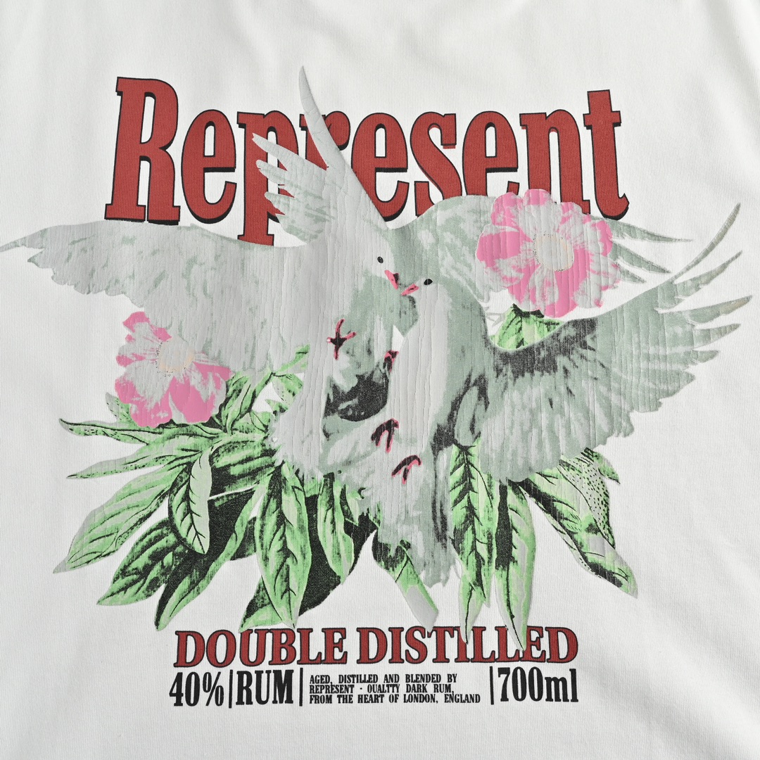 REPRESENT tシャツ オリジナル プレゼントコピー 純綿 トップス 半袖 シンプル 夏 ホワイト_6