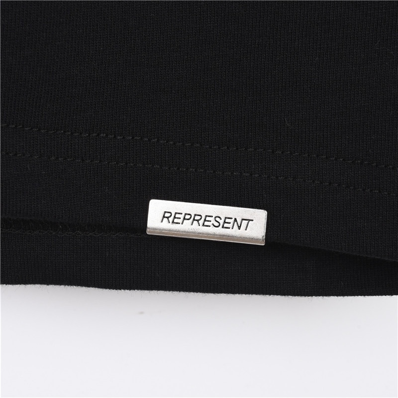 REPRESENT お買い得豊富な プレゼントtシャツ激安通販 純綿 トップス 半袖 シンプル ブラック_6