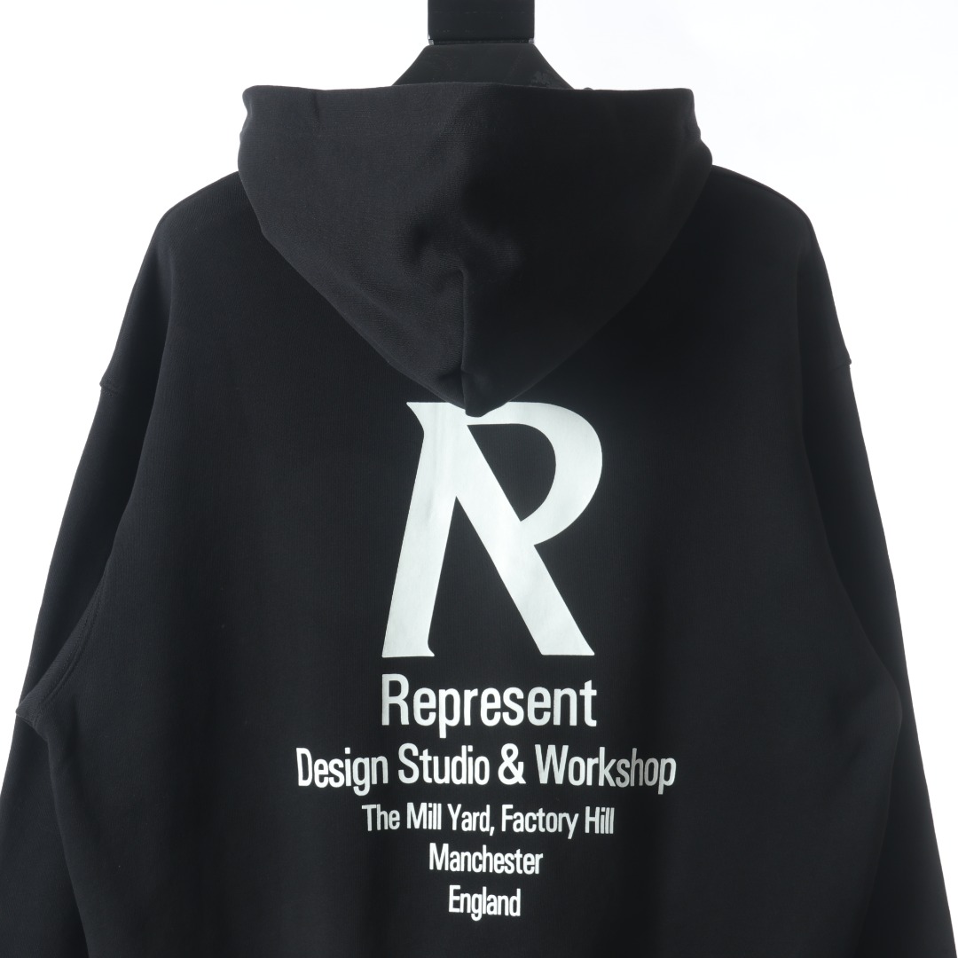 REPRESENT リプレゼント パーカーコピー カジュアルトップス 品質保証 フード付き 純綿 ダブル ブラック_8