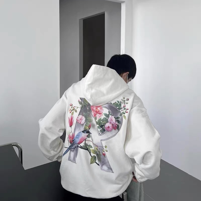 REPRESENT パーカーヘビーウェイトスーパーコピー 純綿 カジュアルトップス 人気 フード付き 花 ホワイト_1