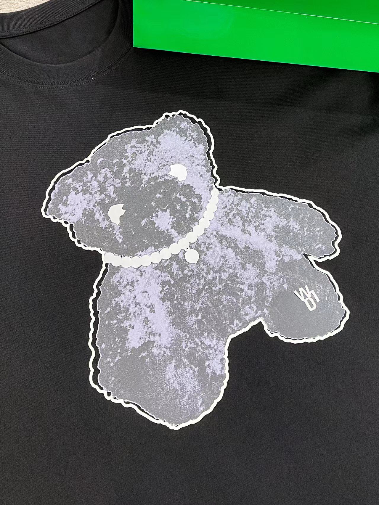 WE11DONE ウェルダン tシャツｎ級品 純綿 熊プリント 可愛い トップス 短袖 激安 2色可選 ブラック ホワイト_6
