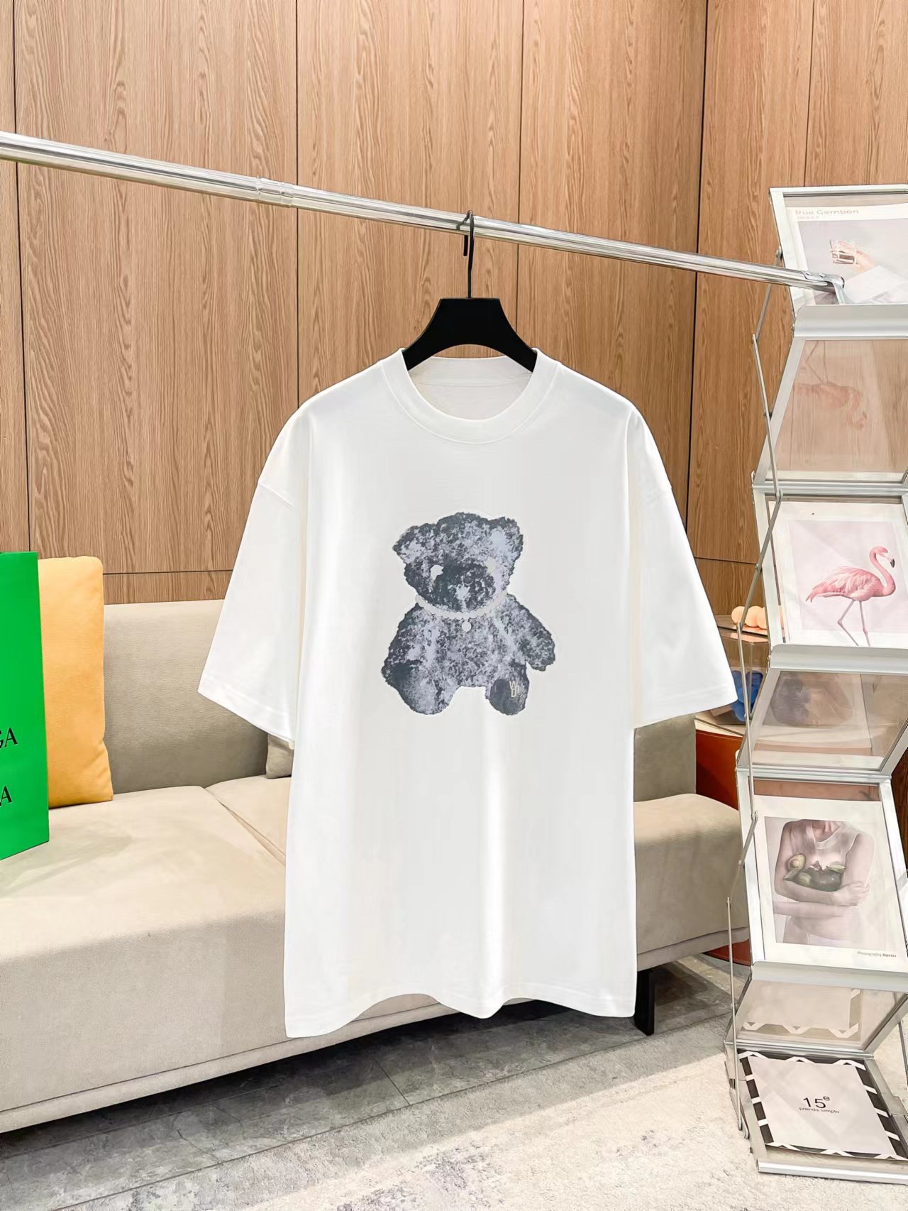 WE11DONE ウェルダン tシャツｎ級品 純綿 熊プリント 可愛い トップス 短袖 激安 2色可選 ブラック ホワイト_10