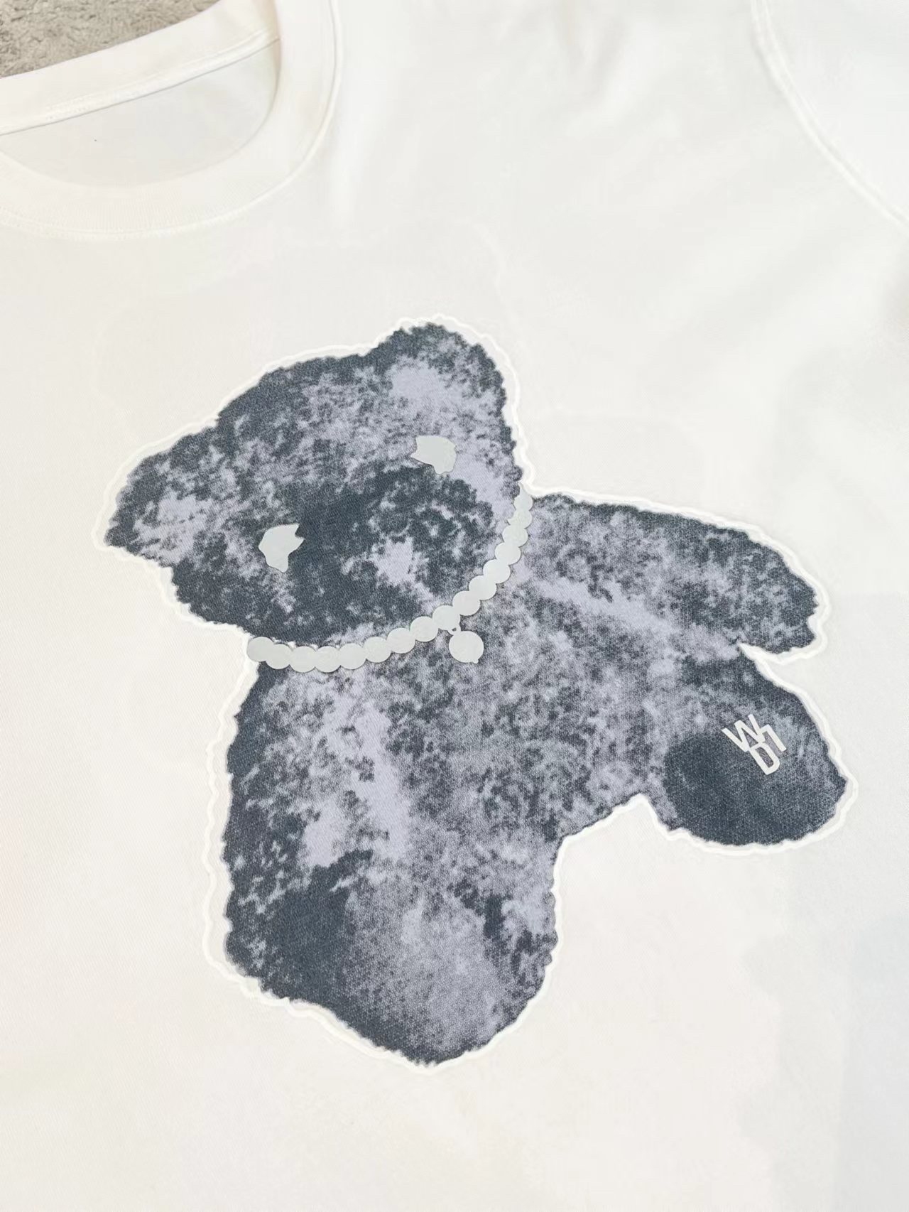 WE11DONE ウェルダン tシャツｎ級品 純綿 熊プリント 可愛い トップス 短袖 激安 2色可選 ブラック ホワイト_12
