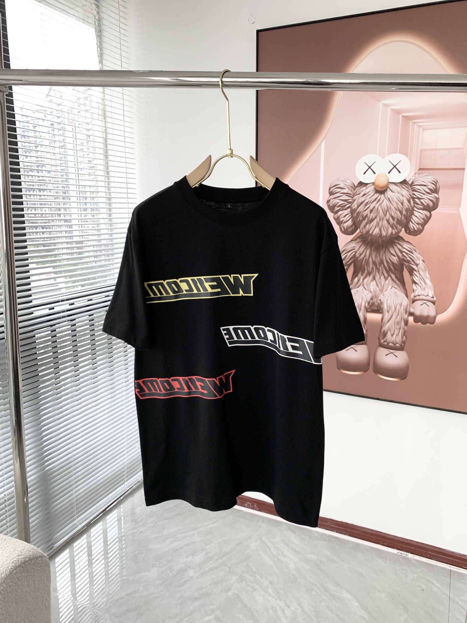 WE11DONE 夏 新作登場 トップウェルド偽物 純綿 人気 Tシャツ 短袖 ゆったり 柔らかい 2色可選 ブラック_2
