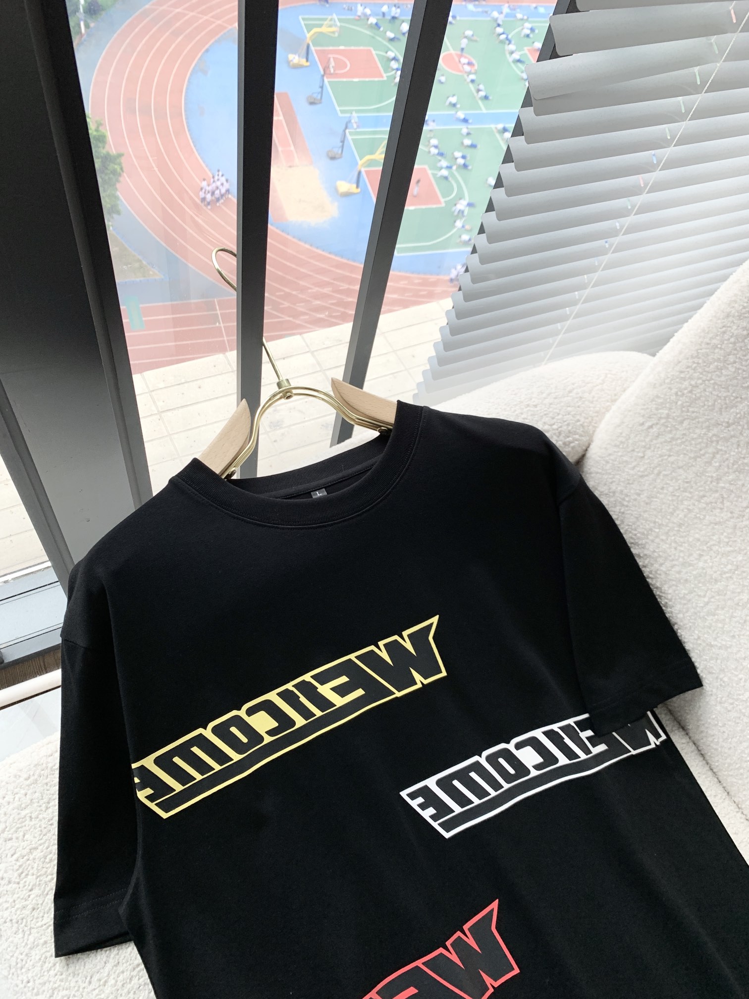 WE11DONE 夏 新作登場 トップウェルド偽物 純綿 人気 Tシャツ 短袖 ゆったり 柔らかい 2色可選 ブラック_6