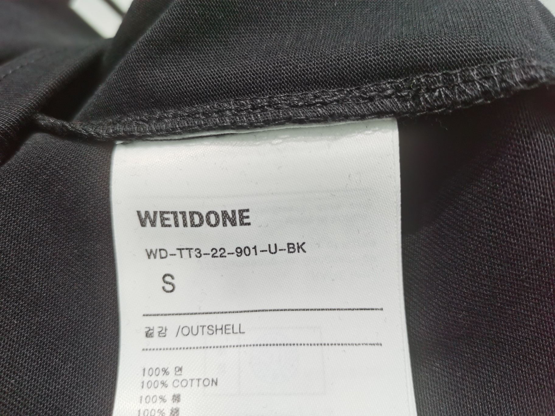 WE11DONE 春夏新作 トップウェッセルトンコピー 純綿 人気 Tシャツ 短袖 小さいサイズ ブラック_7