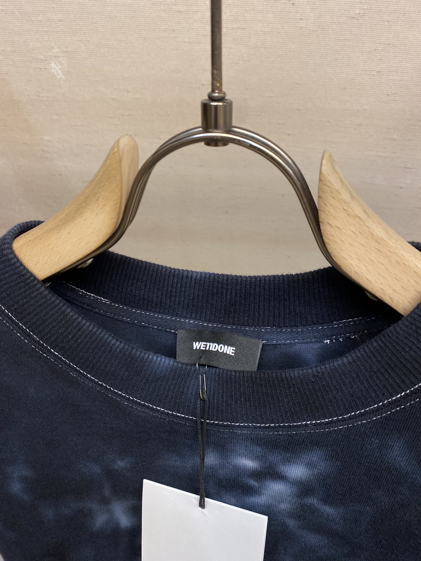 WE11DONE ウェルダン英語コピー ゆったり 純綿トップス 人気 短袖Tシャツ グラデーションカラー 2色可選 ブラック_4